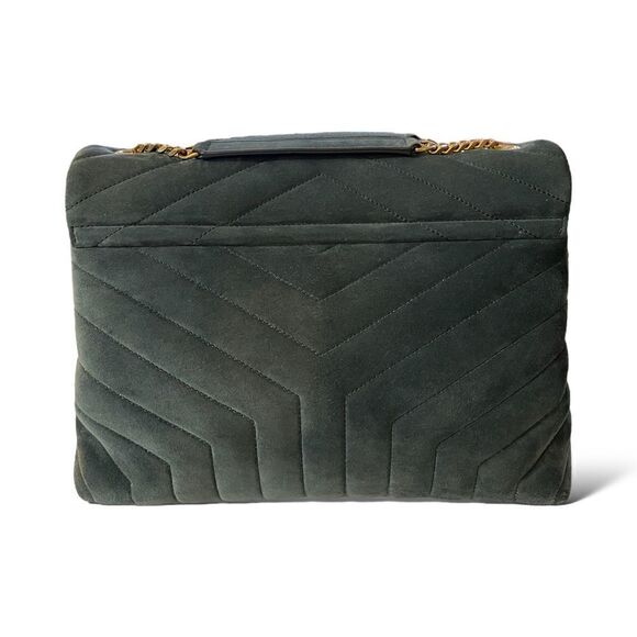 ❤️SOLD❤️SAINT LAURENT LOULOU MEDIUM SHOULDER/CROSSBODY BAG IN QUILTED SUEDE - Picture 4 of 15